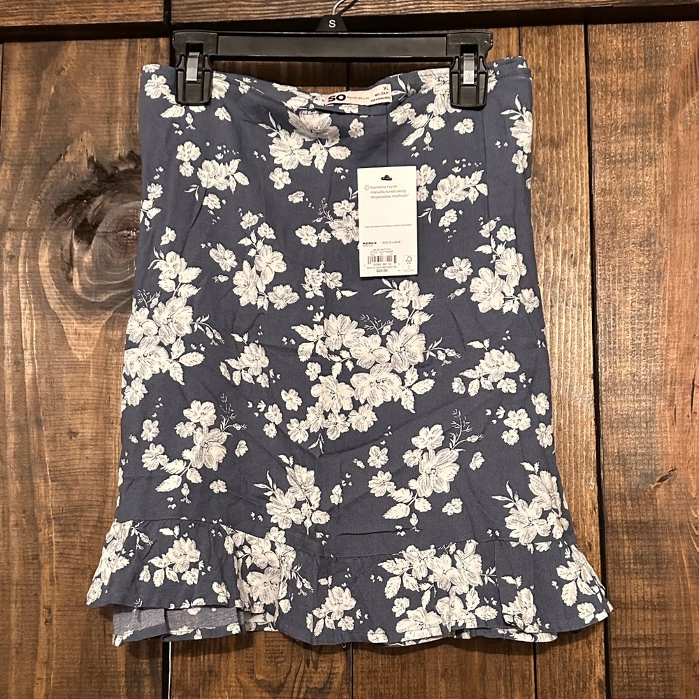 Floral Blue Skirt